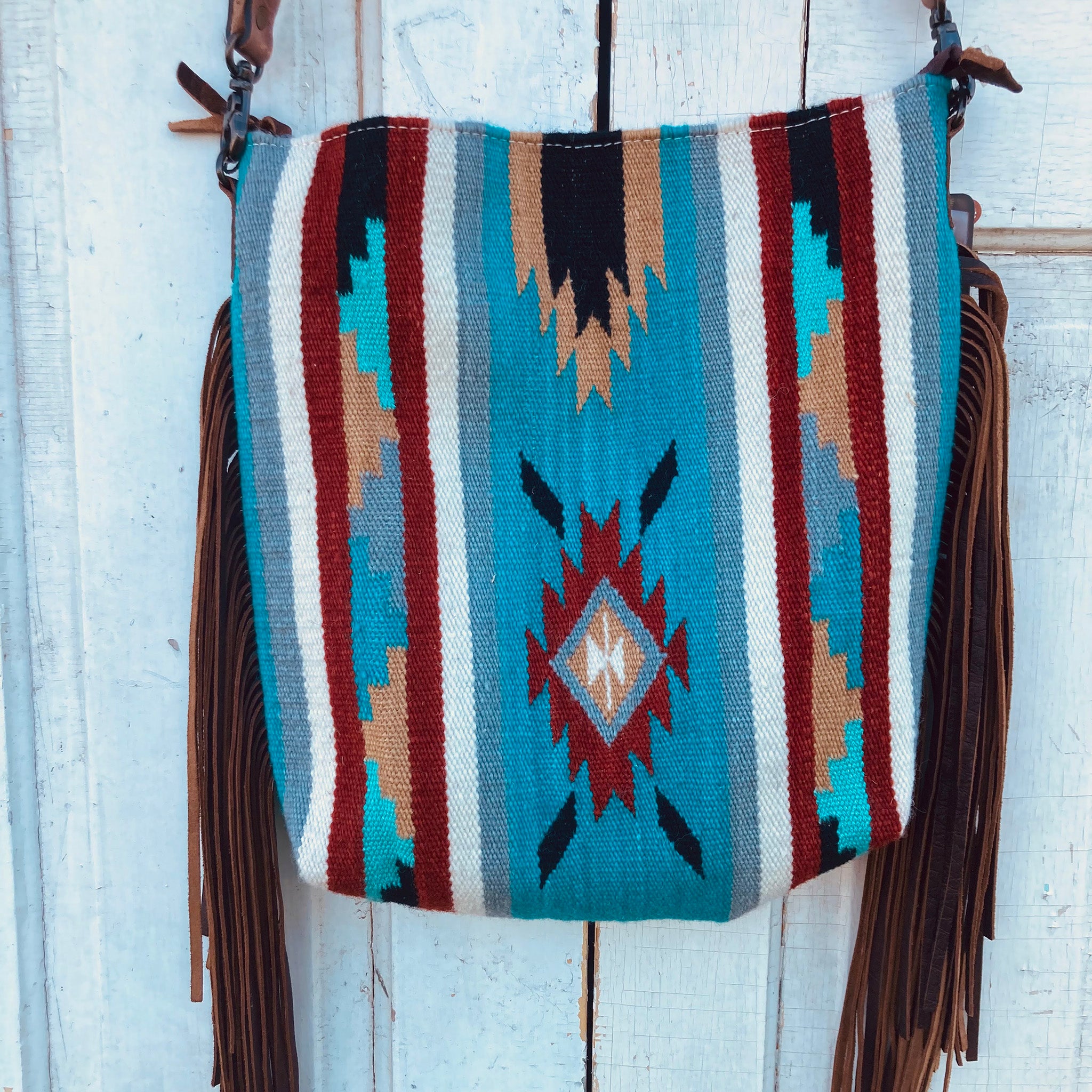 American Darling Aztec Print Blanket with Fringe - Stylish Crossbody Wrap for Outdoor Picnics, Beach Days & Boho Fashion