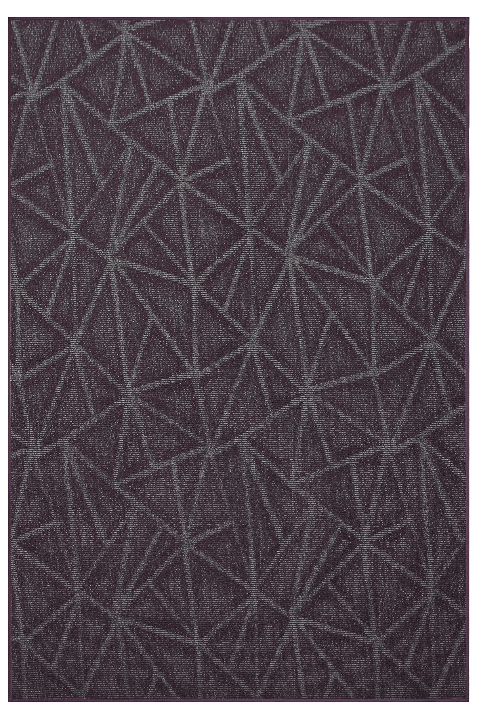 Modern Indoor/Outdoor Commercial Purple Rug 8'x16' Rectangle - USA Made Area Rug for Living Room, Wedding, Event Decor | Durable Home & Office Floor Mat for High-Traffic Spaces