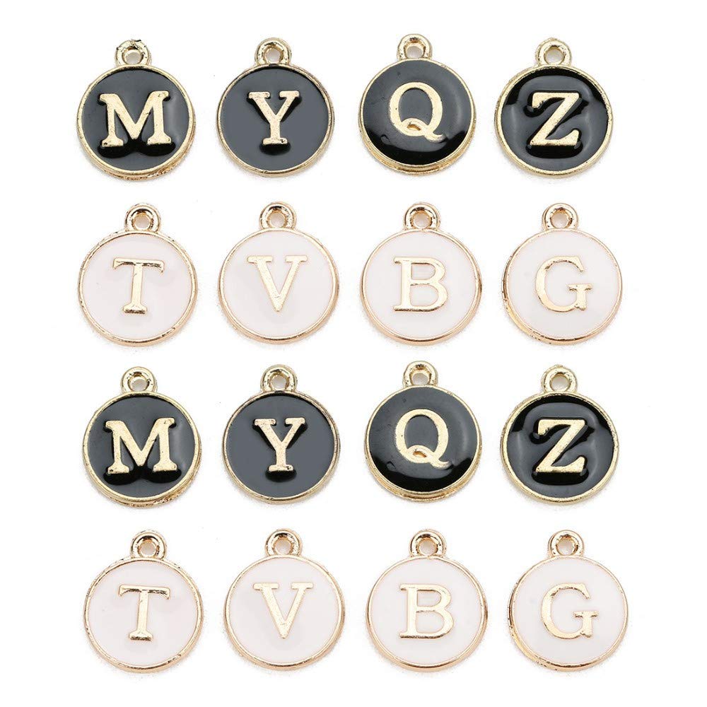 A-Z Alphabet Letter Charms - 26Pcs Mixed DIY Jewelry Making Pendants for Bracelets, Necklaces & Crafting - Perfect for Personalized Gifts, Scrapbooking & Handmade Jewelry Projects