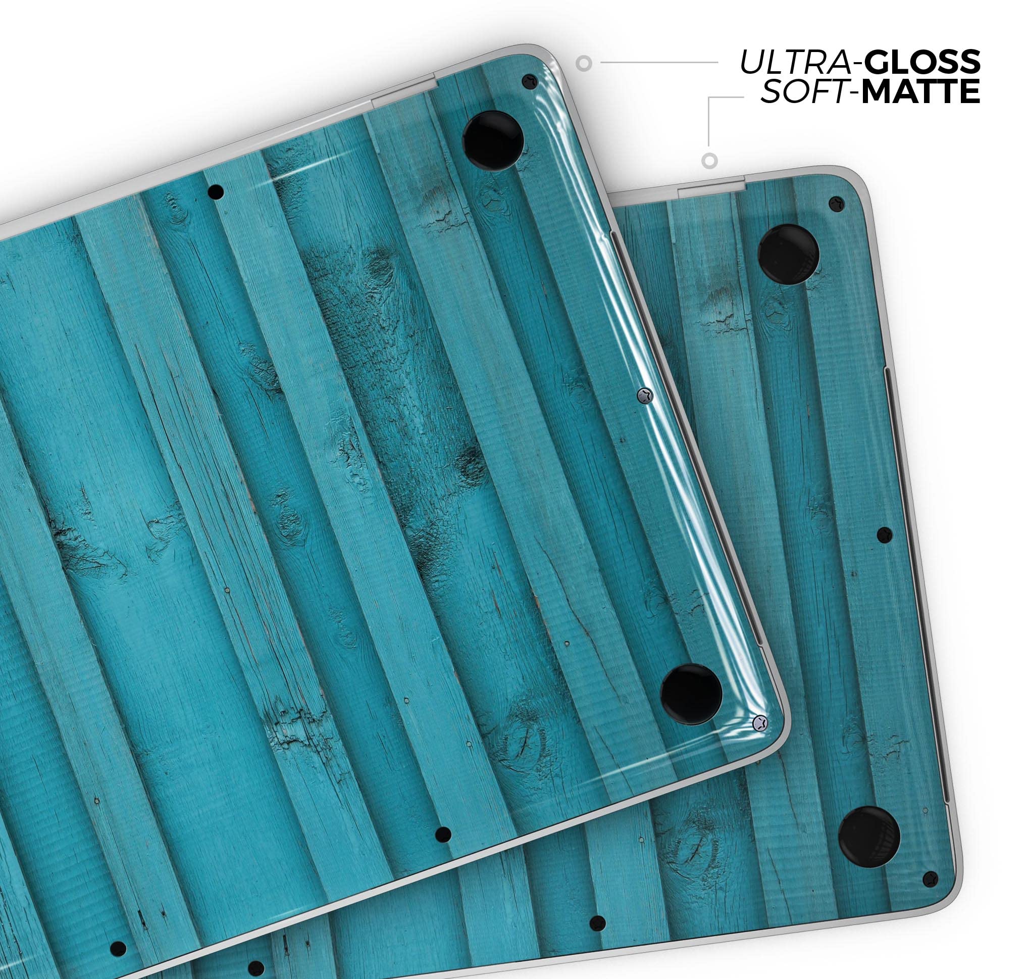 Premium Blue Wood Plank Full-Body Decal Skin for MacBook Air 13