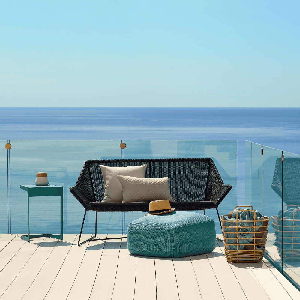 Breeze 2-Seater Outdoor Garden Sofa - Waterproof Wicker Patio Furniture Set for Backyard, Porch & Poolside Relaxation