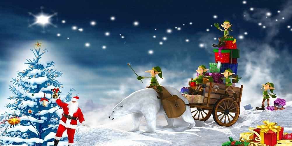 20' x 10' Christmas Backdrop with Scenic Design - Premium Computer Printed CP Material for Holiday Parties, Photo Booths & Xmas Gift Exchange Events - GladsBuy ACP-125