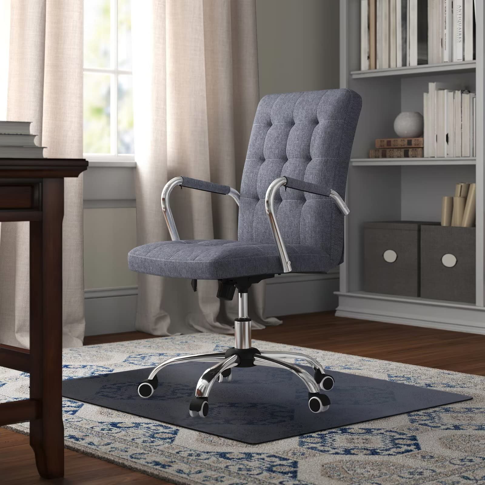 Tempered Glass Chair Mat for Carpet & Hardwood Floors - 42
