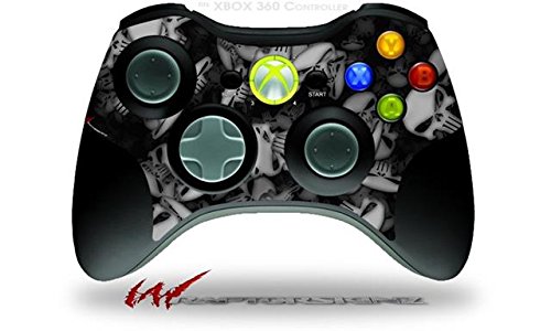 White Skulls Confetti Vinyl Skin for XBOX 360 Controller - Gaming Decoration