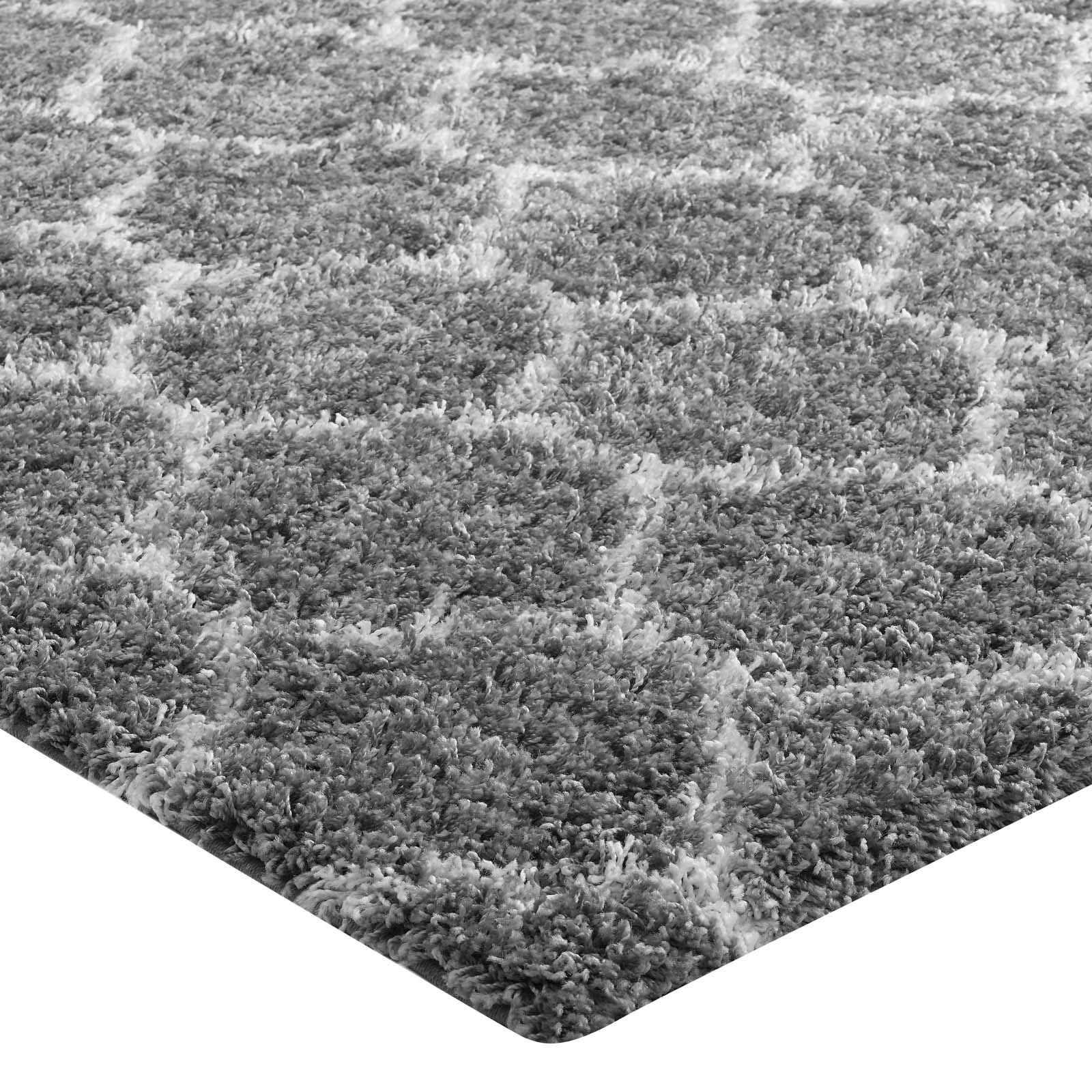 Stylish Modern Contemporary Urban Living Room Area Rug - Soft Fabric Floor Carpet Runner in Multi-Tone Gray - Perfect for Lounge, Bedroom & Home Decor