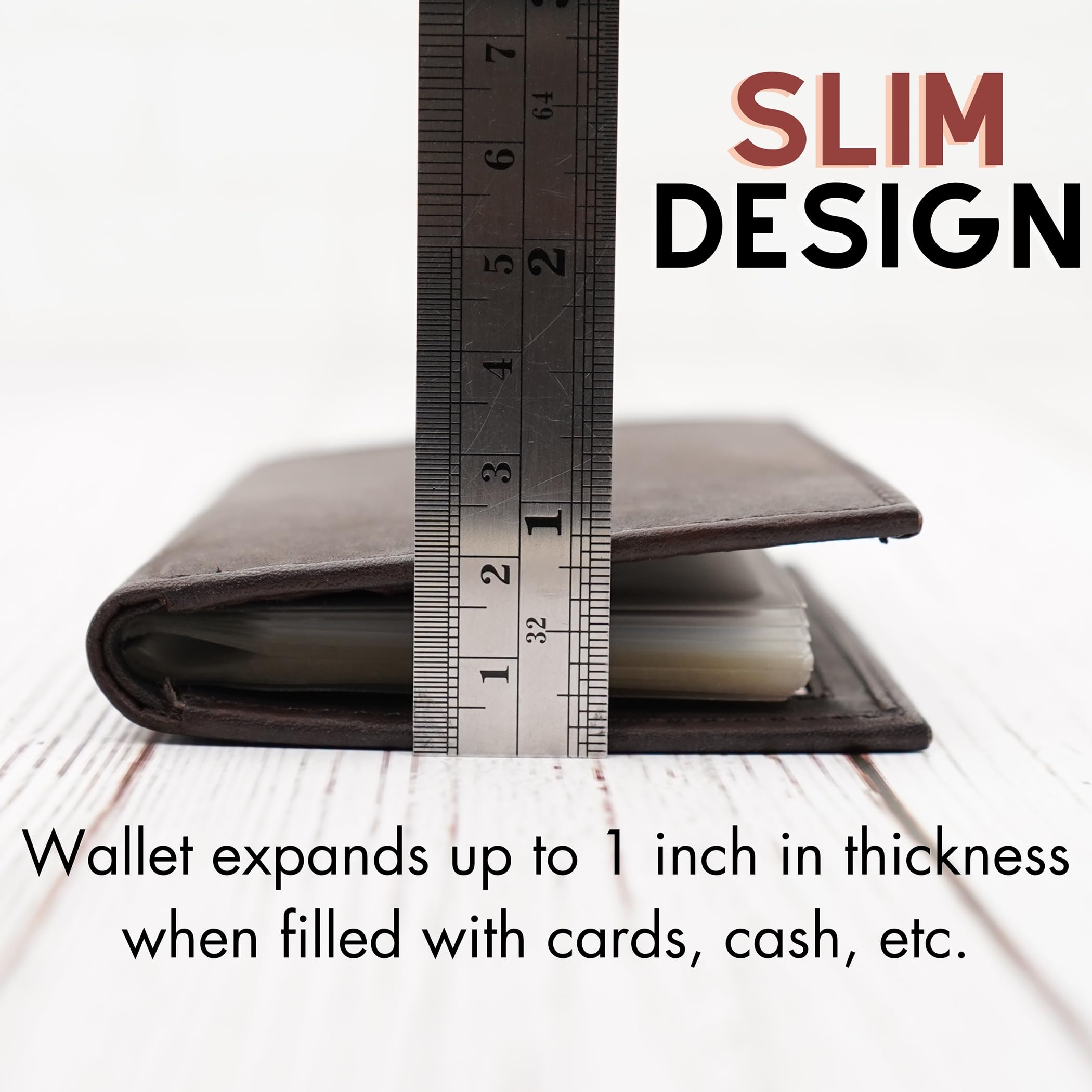 Premium AG Leather RFID Blocking Credit Card Holder & Wallet - Multi-Slot Organizer with Insert Sleeves (Brown) | Ideal for Travel, Business & Everyday Use