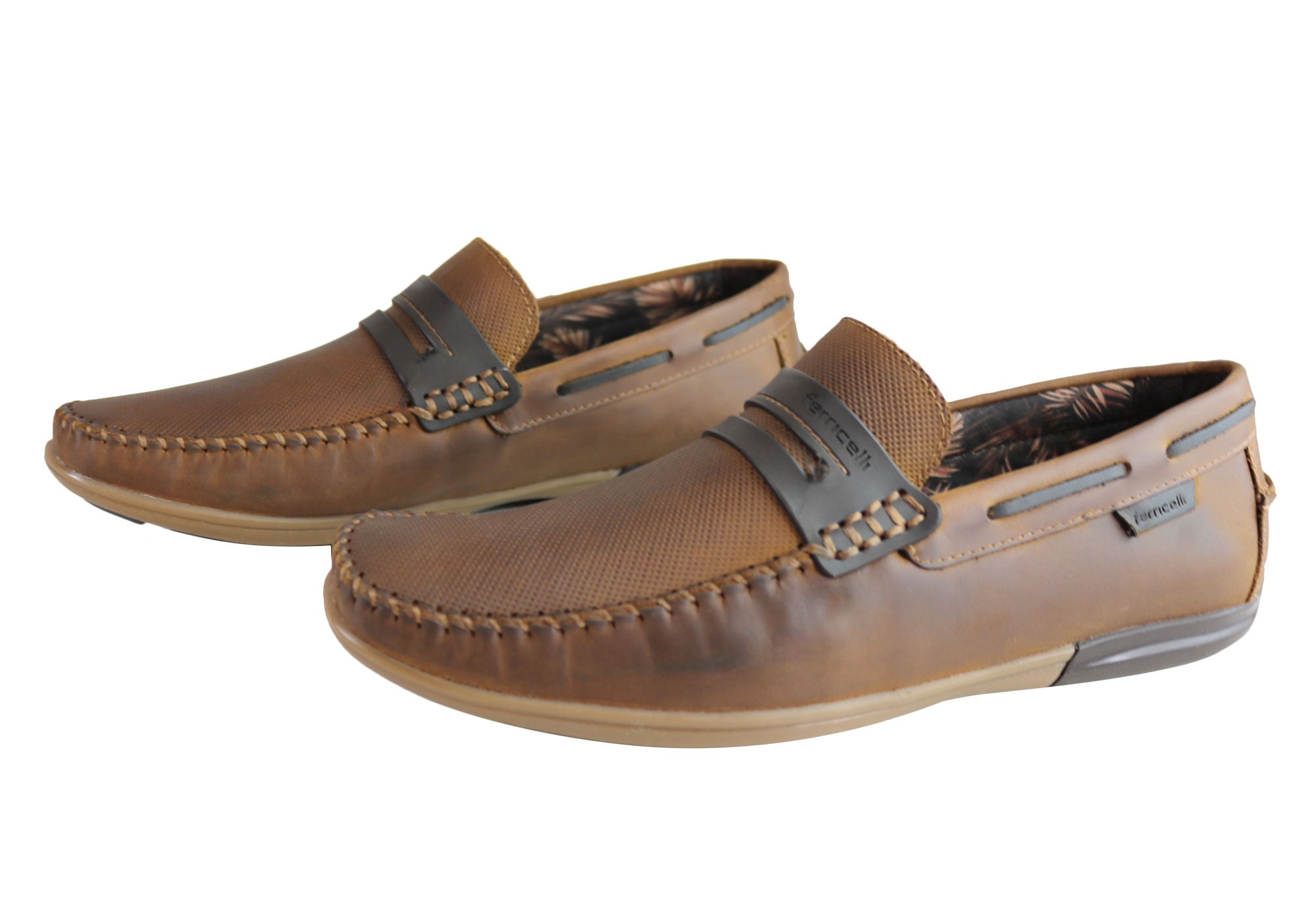 Ferricelli Mitchell Men's Genuine Leather Casual Loafers - Handcrafted in Brazil - Comfortable Slip-On Shoes for Work, Travel & Everyday Wear