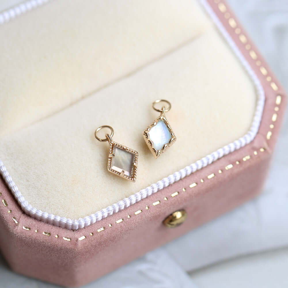 Celestial Brown Quartz Rhombus Drop Earrings for Women - Elegant Boho Jewelry Gift | Perfect for Parties, Weddings & Date Nights