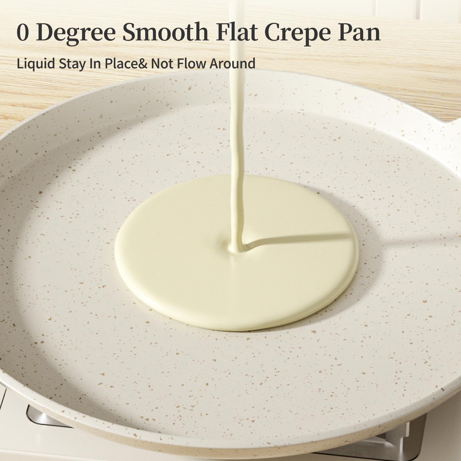 **10 Inch Nonstick Crepe Pan - Granite Coated Flat Skillet for Dosa, Tawa, Tortilla & Pancakes | Induction Compatible, PFOA Free, Stay-Cool Handle | Perfect for Roti, Chapatis & Breakfast Cooking**