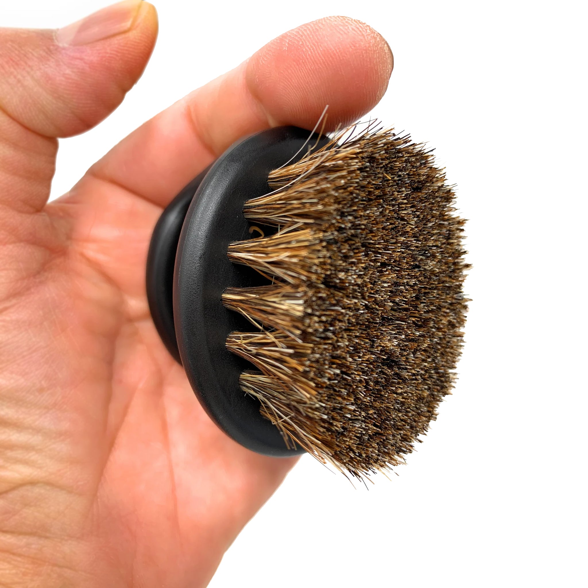 Scalpmaster Professional Barber Brush - 100% Boar Bristle with Loop Handle for Cleaning Clippers & Combs - Ideal for Salon, Home Haircuts & Grooming Kits (1 Piece)