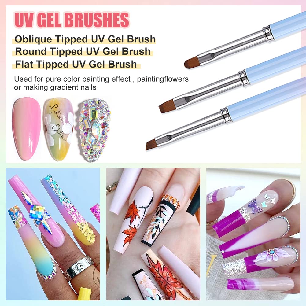 15-Piece Professional Nail Art Brush Set for Gel Polish - Nail Art Design Brushes, Liner Brush & Nail Pen Kit - Perfect for Salon, Home DIY Manicure & Nail Art Enthusiasts