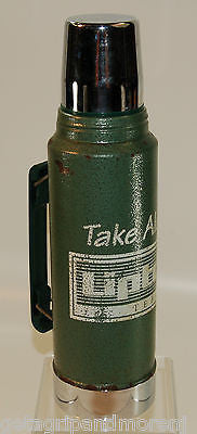 Vintage Aladdin Stanley Thermos for Lipton Tea - Insulated Stainless Steel Travel Mug for Hot & Cold Beverages - Perfect for Camping, Office, and Outdoor Adventures