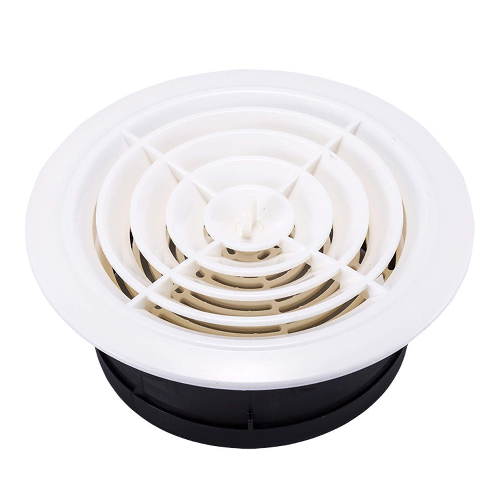 Adjustable Air Vent Grille Cover - Round Duct Ventilation for Ceiling & Wall - Kitchen Bathroom Air Outlet - Fresh Air System - Easy to Install (Red) - Perfect for Home, Office & Commercial Spaces