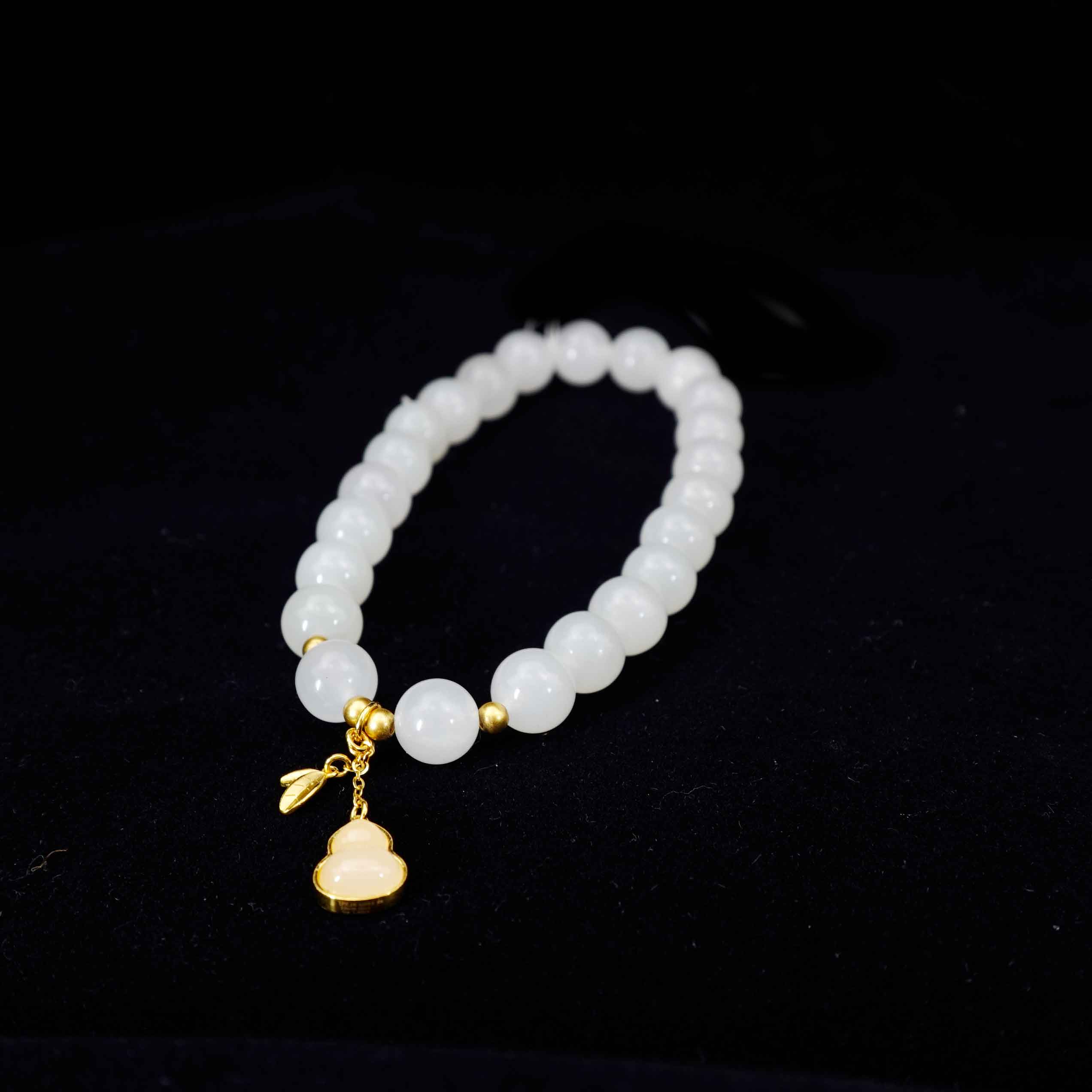 24K Gold Nephrite Jade Bracelet for Women - Elegant Handmade Jewelry Gift for Birthday, Anniversary & Special Occasions