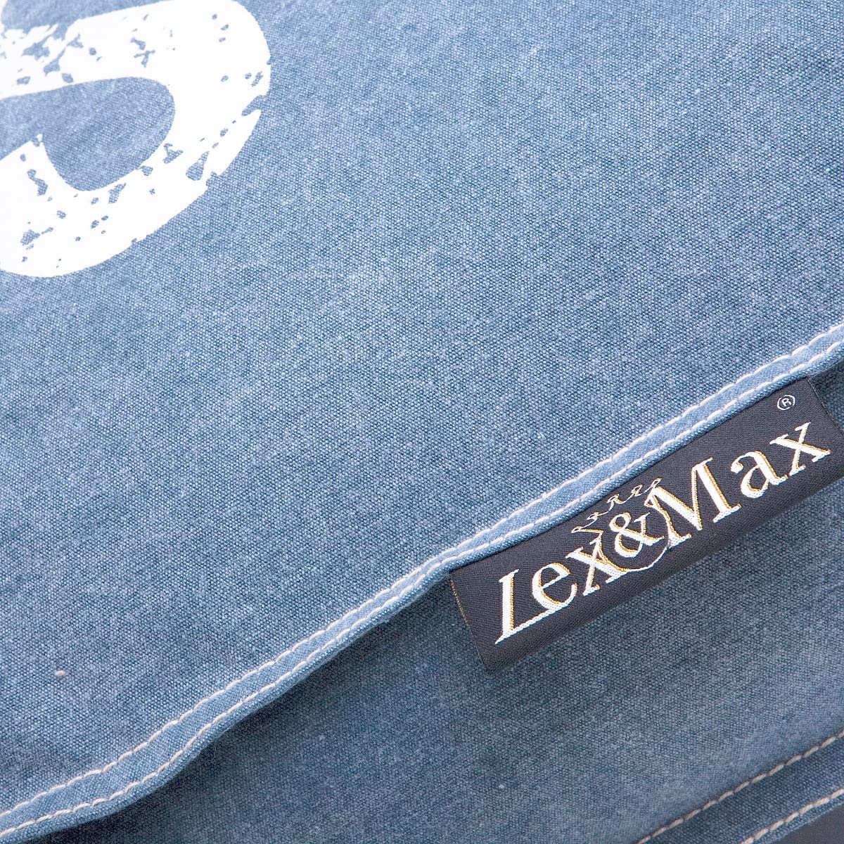 Lex & Max BOXBED UNCLASSIFIED 90X65 Dark Blue Dog Bed - Durable & Comfortable Pet Bed for Large Dogs, Washable Cover, Orthopedic Support - Perfect for Living Room, Bedroom, or Kennel Use