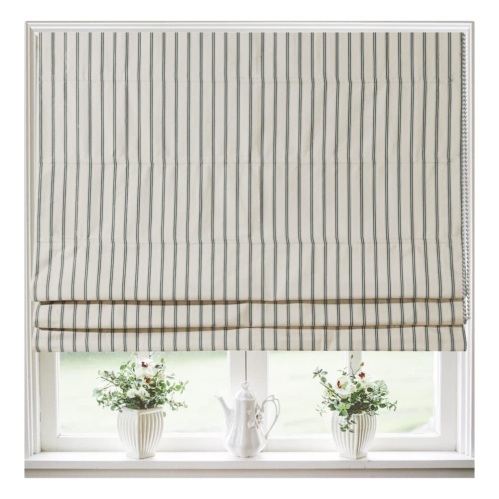 Cordless Roman Shades for Windows - Grey Custom Lined Blackout Window Blinds | Thermal Insulated Washable Fabric | Room Darkening Privacy Shades for Bedroom, Living Room, French Doors & Kitchen | Perfect for Light Control & Energy Efficiency
