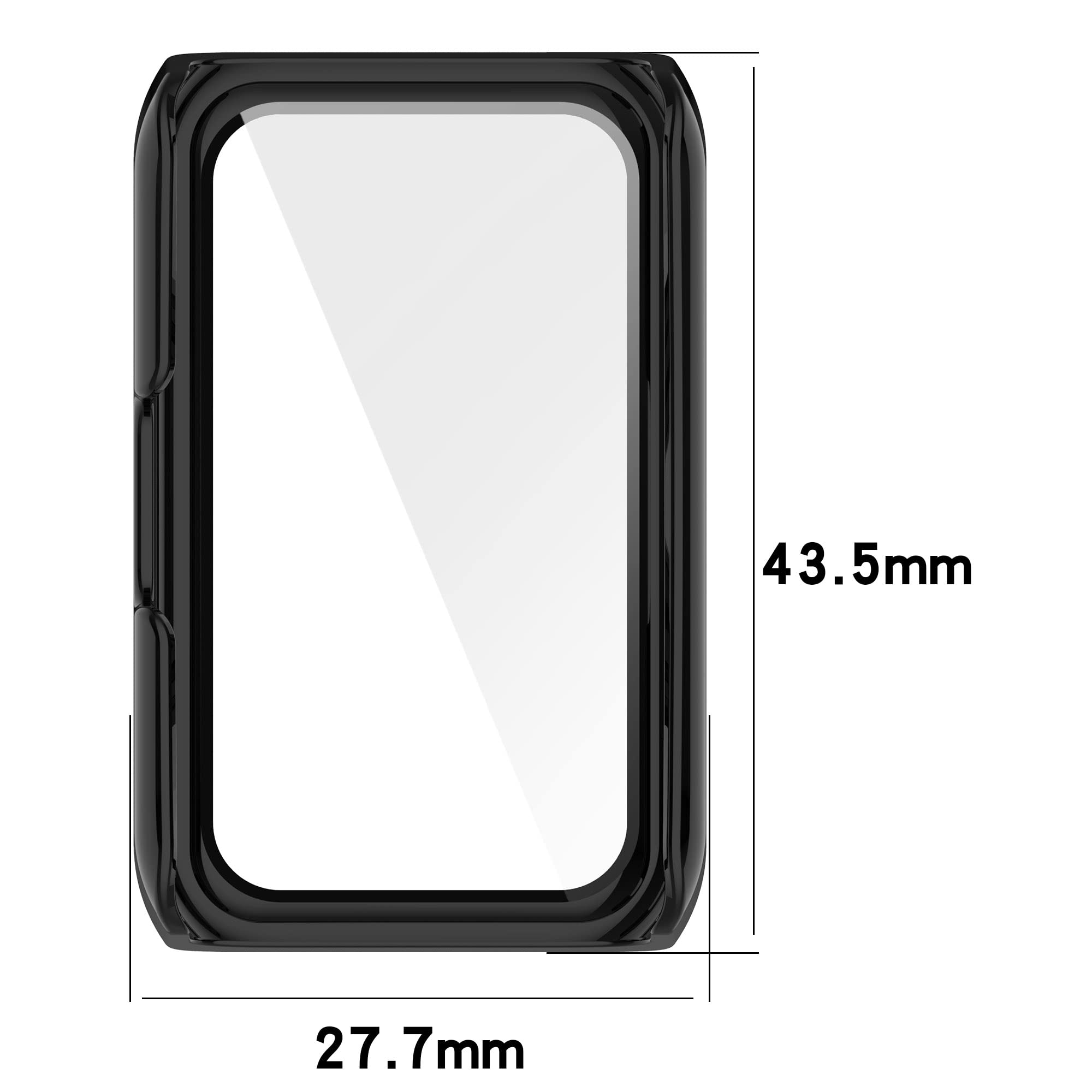 Huawei Watch FIT Mini Case with Tempered Glass Screen Protector - PC Protective Cover Frame for Huawei Watch FIT Mini Smartwatch Accessories (Black & Pink) - Perfect for Workout, Running & Daily Wear Protection