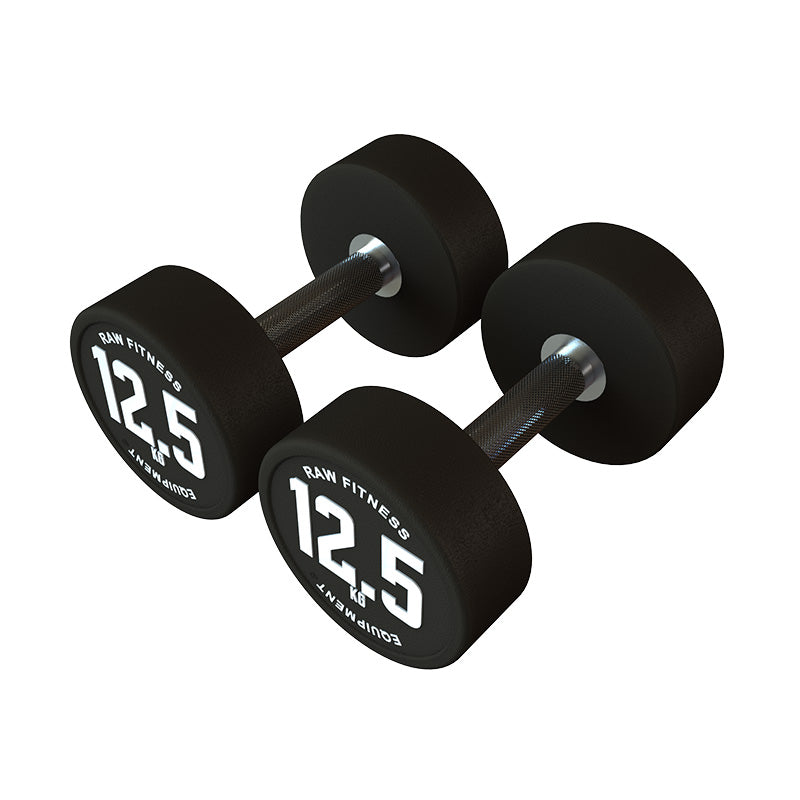 12.5KG Dumbbell Set - Round Rubber Coated Free Weights for Home Gym, Strength Training & Fitness Workouts - Perfect for Muscle Building, Cardio & CrossFit