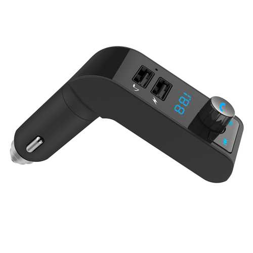 Bakeey LED Bluetooth Car Kit - Hands-Free Calling, TF Card & USB Music Player, Fast Car Charger for iPhone, Android Phone & Tablet - Perfect for Road Trips & Commuting