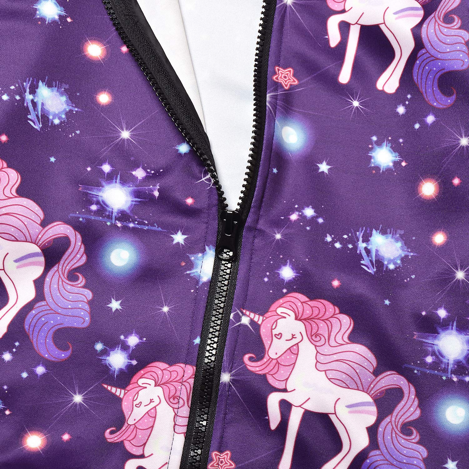 Unicorn Zip Up Hoodie for Girls with Pockets - Cute Pullover Sweatshirt for School, Playdates & Outdoor Activities
