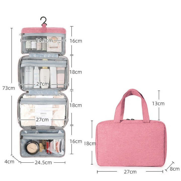 Waterproof Hanging Foldable Travel Toiletry Bag for Women & Men - Perfect for Camping, Gym, and Vacation Trips | A1352