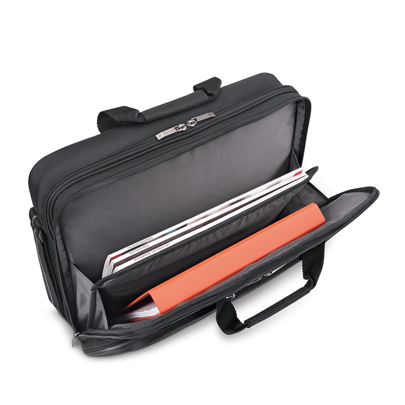 Solo New York Empire 17.3-Inch TSA Friendly Laptop Briefcase for Business Travel - Black/Grey - Perfect for Office, Commuting & Air Travel