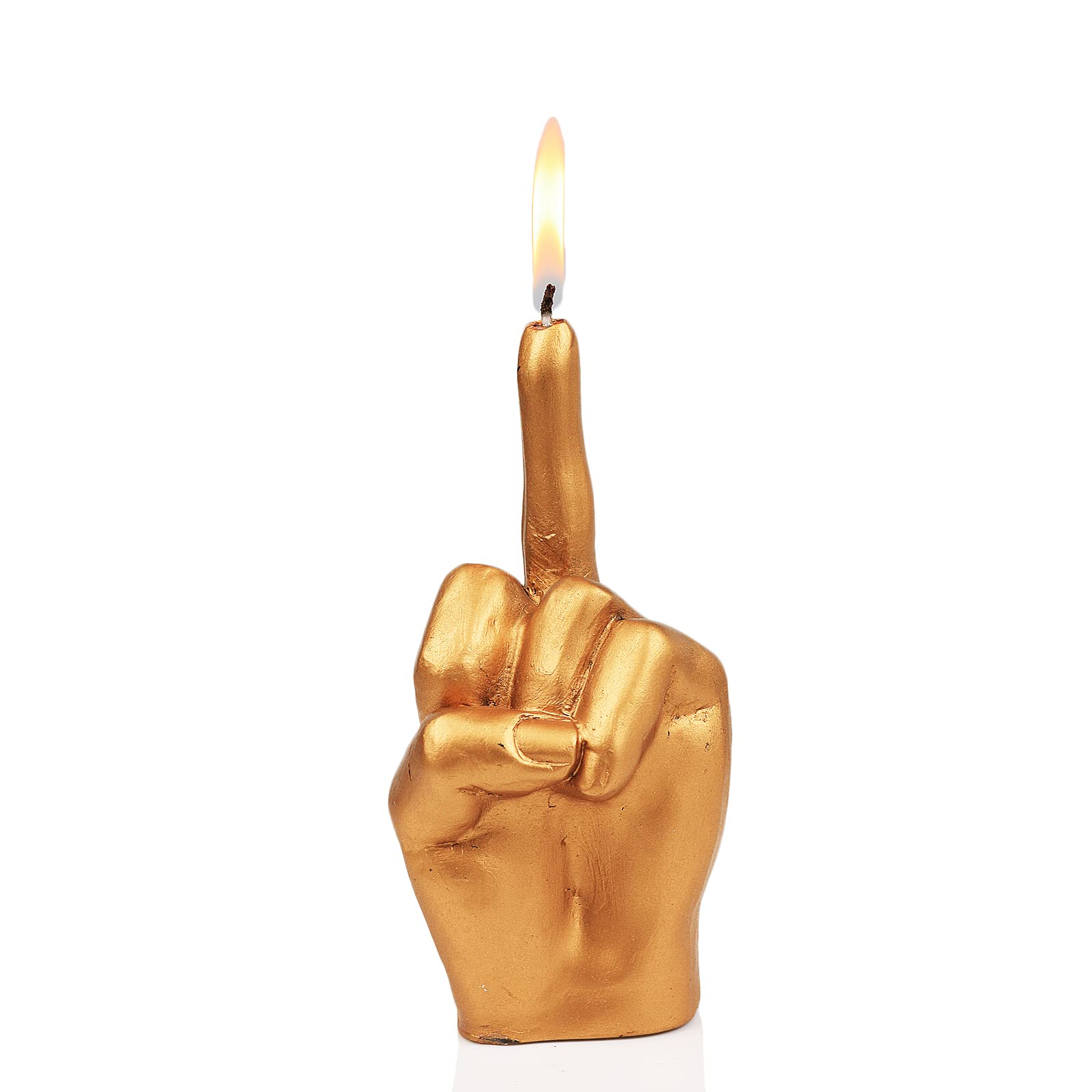 Finger Gesture Candle - Middle Finger FCK You Candle in Gold for Home Decor, Gag Gifts & Pranks | Funny Novelty Gift for Friends, Office Desk Decor