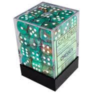 Chessex 36-Piece D6 Dice Set - Oxi Copper with White Marble 12mm Pipped Dice for Tabletop RPGs, Board Games & Collectors
