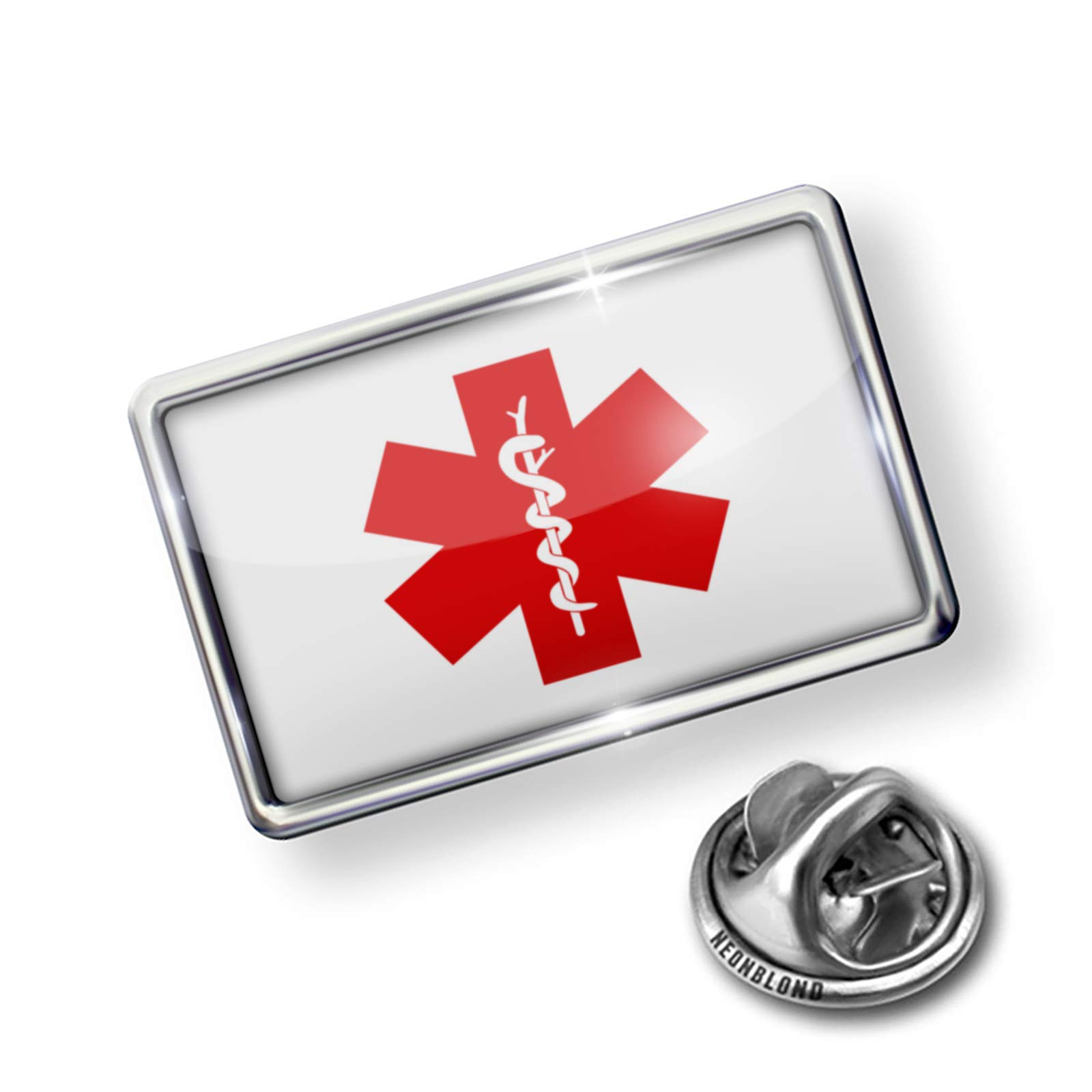 Pin Medical Alert Red Hospital Logo - Emergency Medical ID Badge for Nurses, Doctors & First Responders - Perfect for Uniforms, Scrubs & Medical Bags