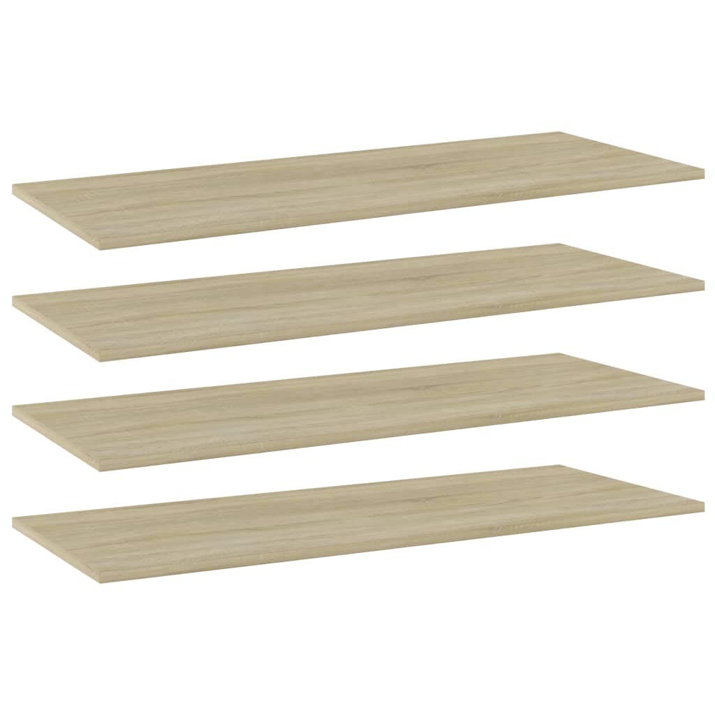 Loibinfen 4-Piece Bookshelf Replacement Panels - Engineered Wood Storage Shelves for Bookcase & Cabinet, Sonoma Oak Finish, 39.4