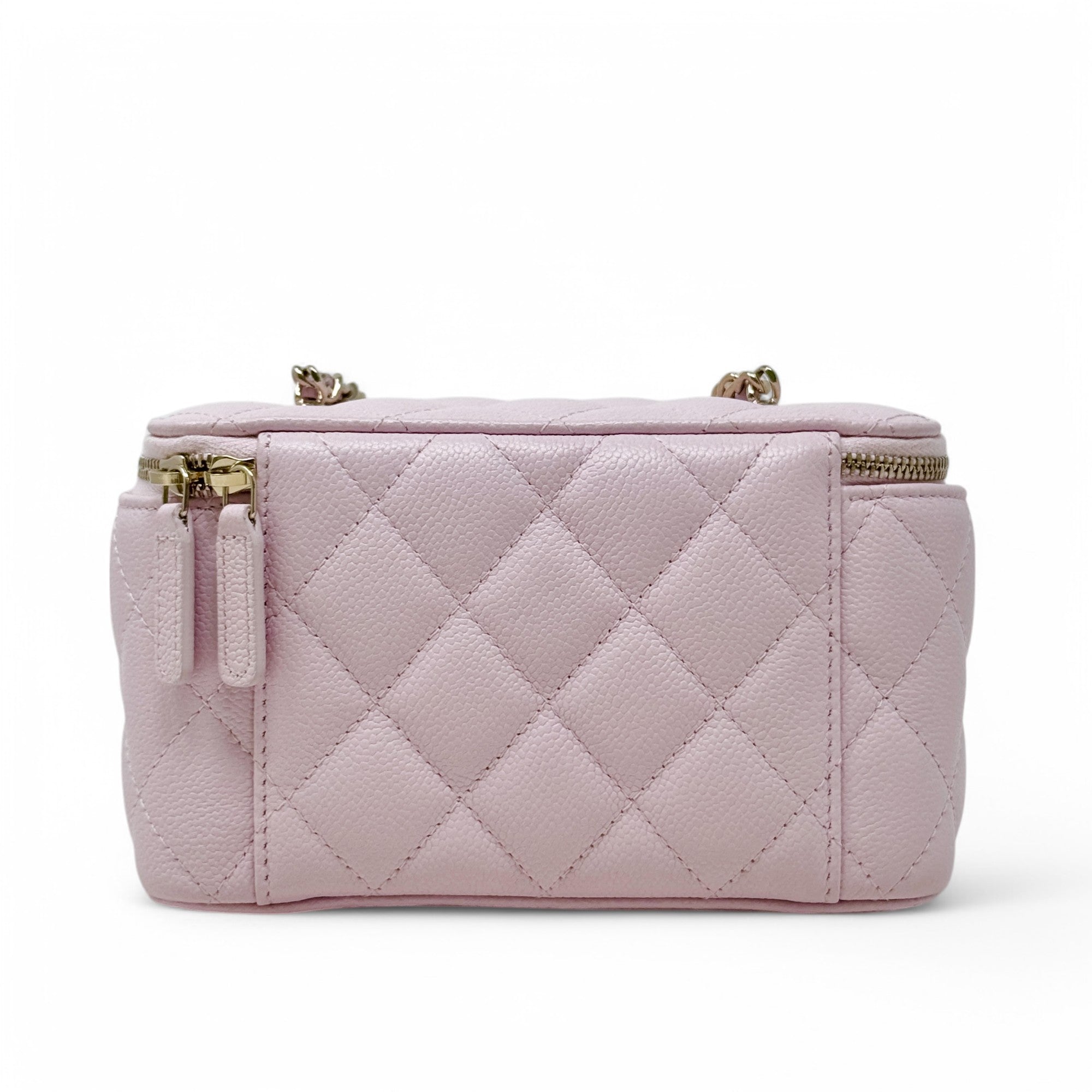 Chanel Pink Small Vanity Bag With Chain Crossbody - Luxury Designer Shoulder Bag for Women, Perfect for Parties, Dating & Night Out