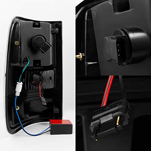 AKKON Full LED Black Tail Brake Lights Replacement for Ford F150 Pickup Truck Styleside Body Generation II - Upgrade Your Truck's Style & Safety for Night Driving & Off-Road Adventures