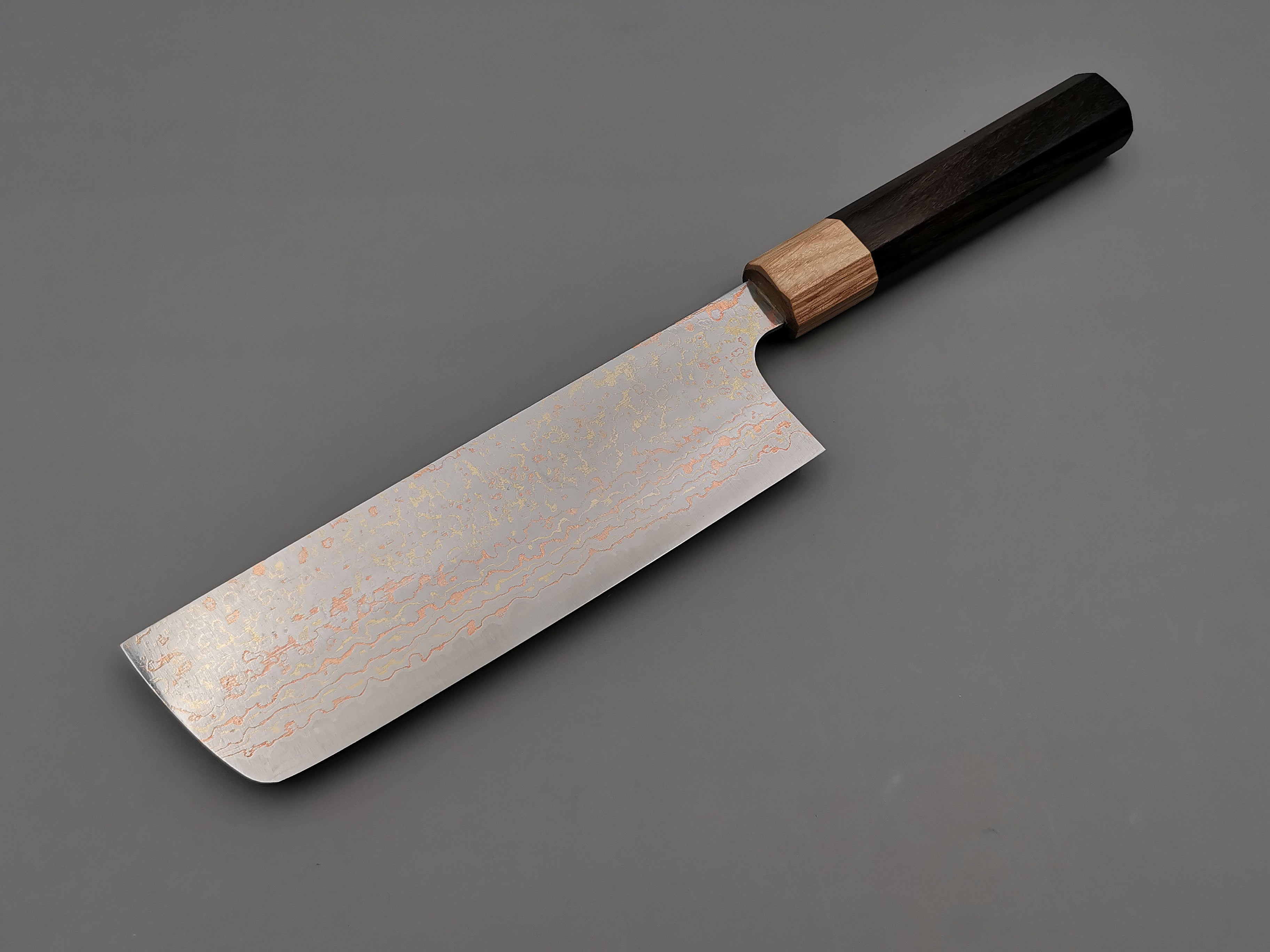 Takeshi Saji VG10 Rainbow Damascus Nakiri Knife - Japanese Chef Knife for Professional Cooking, Vegetable Chopping & Sushi Preparation - Perfect Kitchen Gift for Chefs & Home Cooks