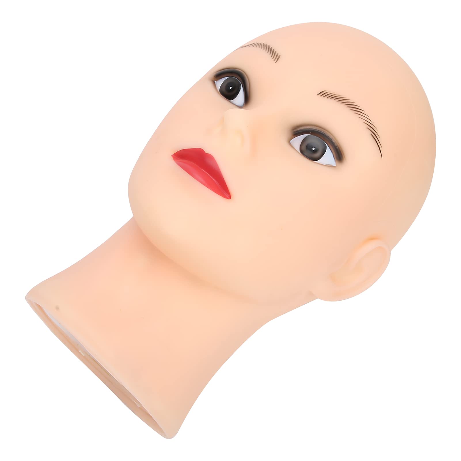 Bald Mannequin Head for Wigs & Cosmetology - PVC Wig Making Practice Head, Makeup Doll Head for Displaying Hats & Glasses - Perfect for Salon Training, Wig Styling & Beauty School Practice