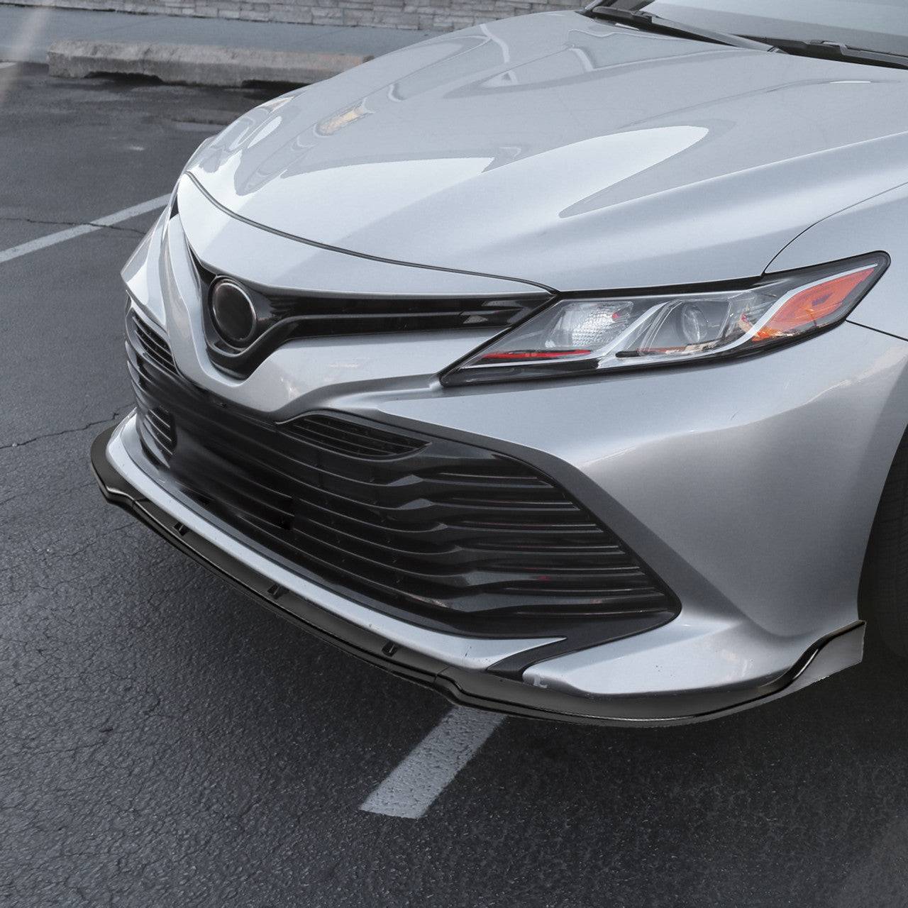 2018-2020 Toyota Camry Front Bumper Lip Spoiler - 3 Piece Style for SE/XSE/LE/XLE Models - Enhance Appearance & Aerodynamics for Street & Show Cars
