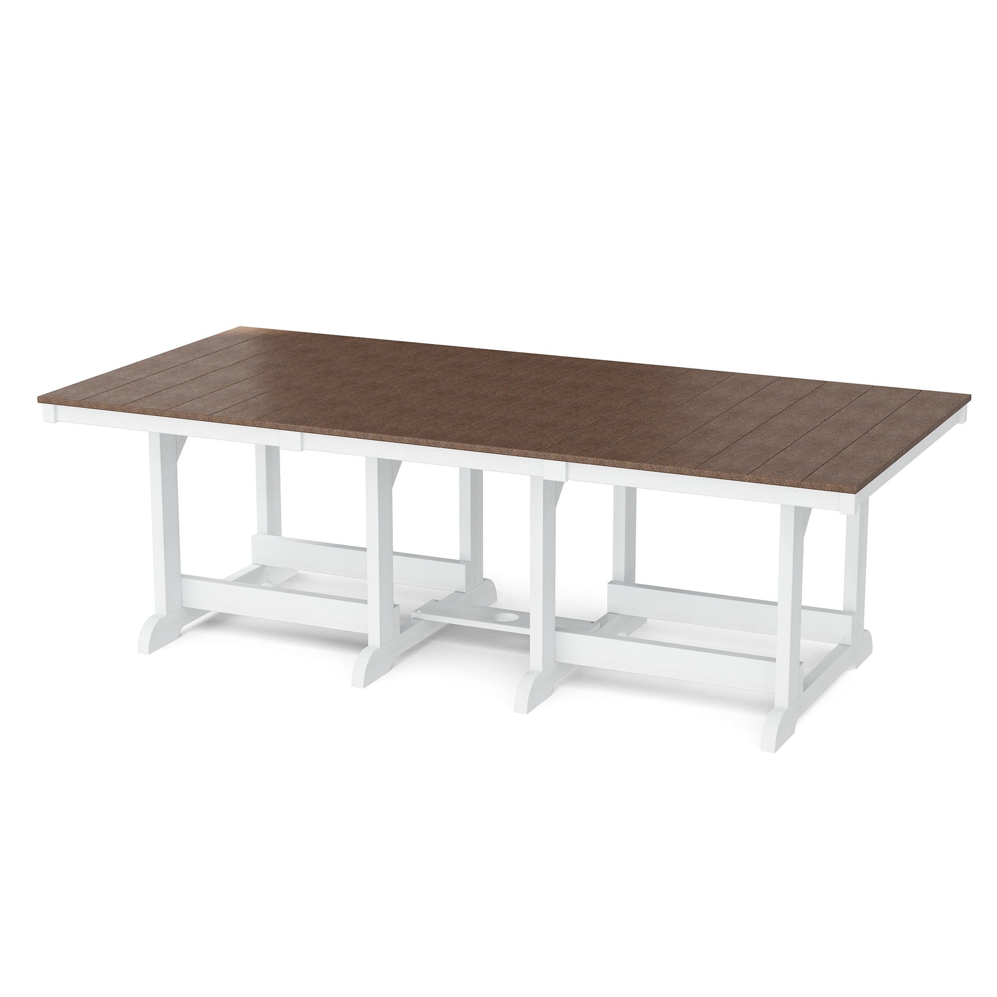 Heritage 44x96 Inch Solid Wood Dining Table - Large Farmhouse Style Dining Room Table for 8-10 People - Perfect for Family Gatherings & Dinner Parties