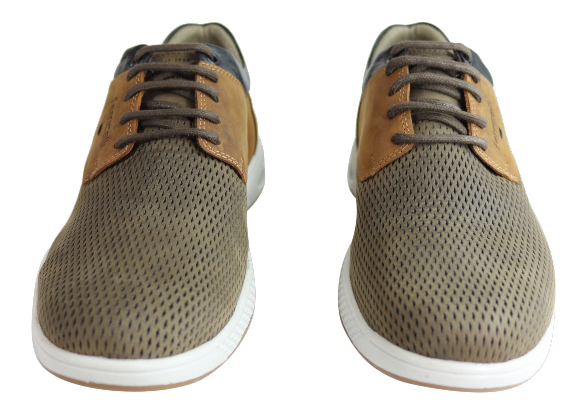 Ferricelli Burke Men's Genuine Leather Lace-Up Casual Shoes - Handcrafted in Brazil - Perfect for Office, Dating & Everyday Wear