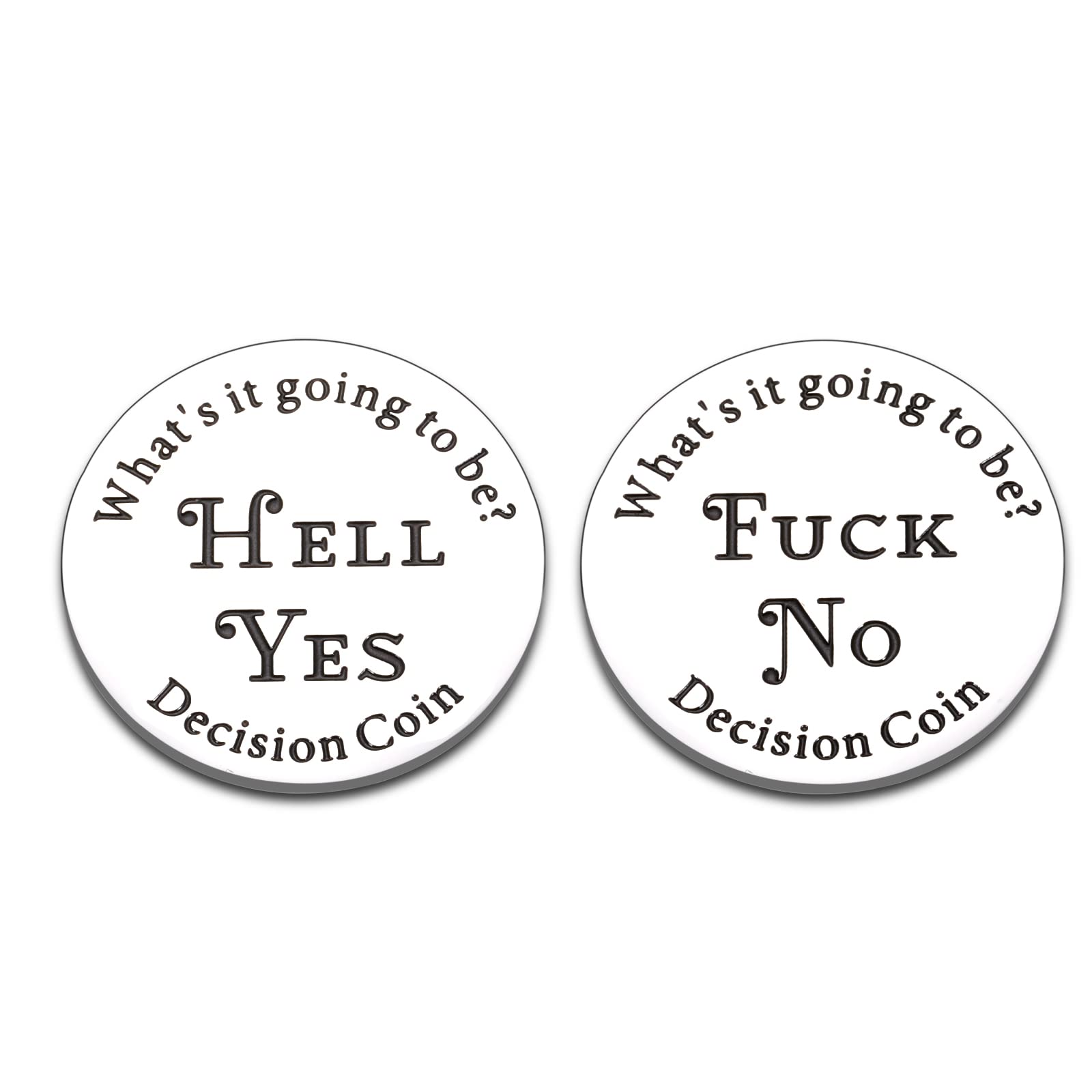 Funny Yes or No Decision Maker Coin - Perfect Gift for Women, Men & Friends - Christmas Stocking Stuffer & Party Game Accessory - Great for Parties, Gifts & Decision Making Games