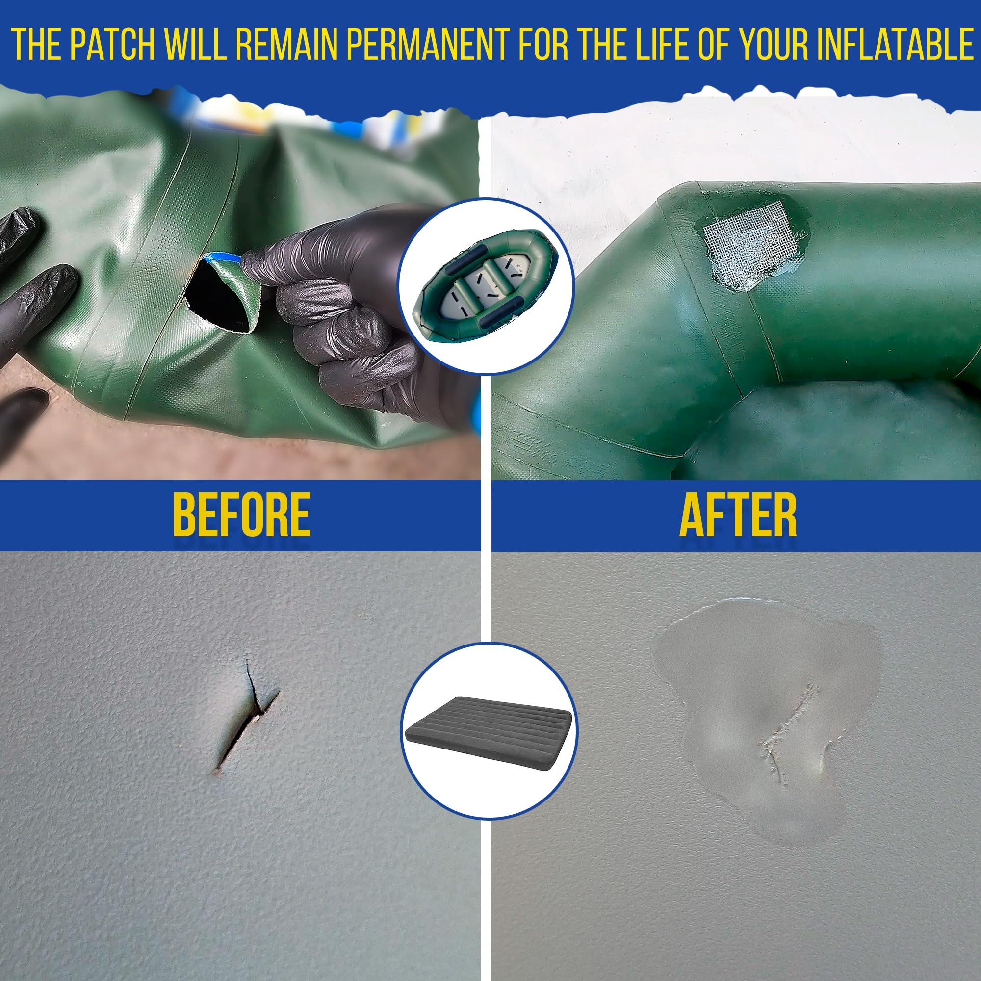 Premium PVC Stitch Waterproof Liquid Sealant Kit - Repair Outdoor Gear, Scuba Equipment, Vinyl & PVC Fabric, Inflatable Mattresses, Boats, Pools | Ideal for Camping, Water Sports, Home Maintenance & Emergency Repairs