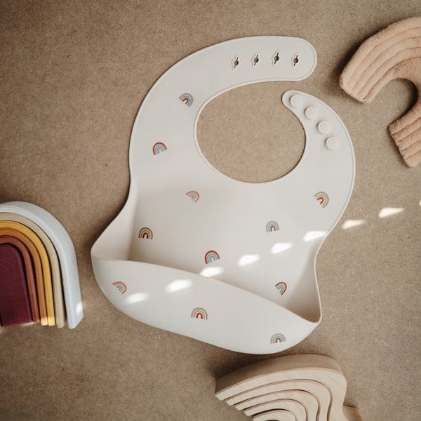Mushie Silicone Baby Bib - Soft, Durable & Easy Clean Feeding Bib for Infants & Toddlers - Perfect for Mealtime, Snacks & Messy Play