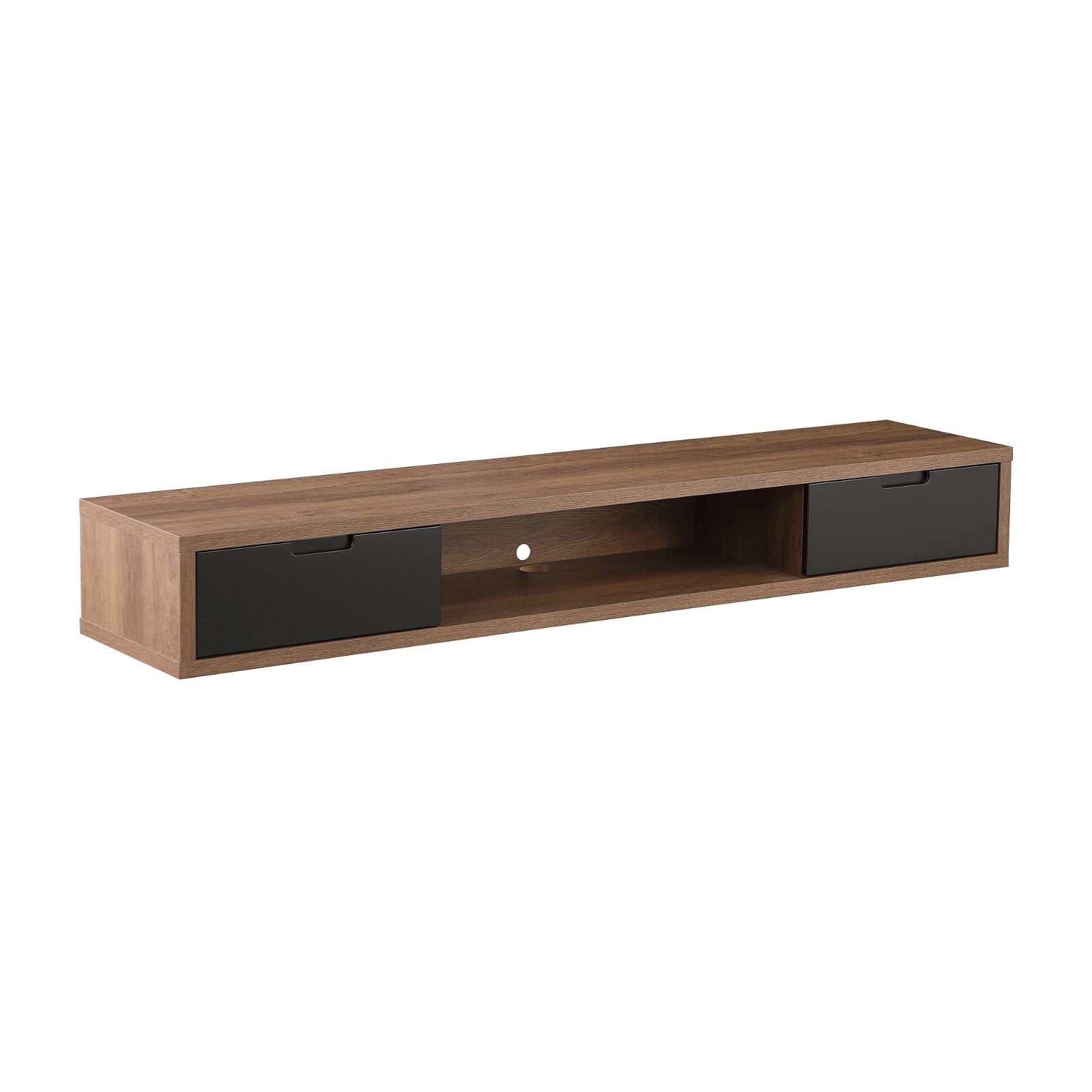 Wall Mounted Air Entertainment Unit - 1800mm Dark Oak TV Stand by Criterion | Perfect for Living Room & Home Theater Setup