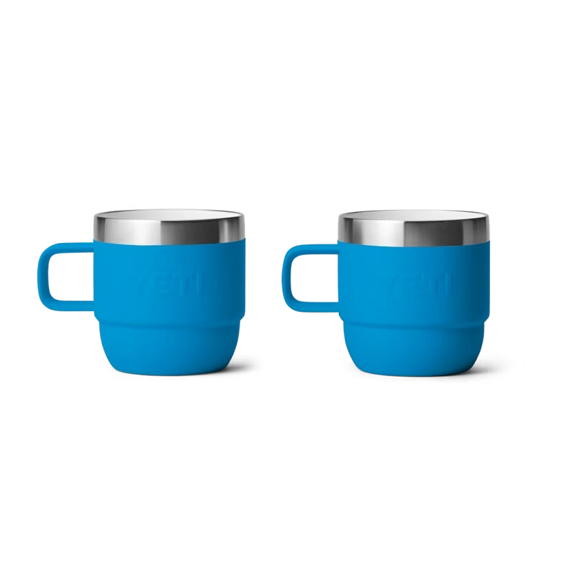 Rambler 6 oz Stackable Mugs (2 Pack) - Insulated Stainless Steel Camping Cups for Coffee, Tea & Outdoor Adventures - Perfect for Hiking, Picnics & Travel