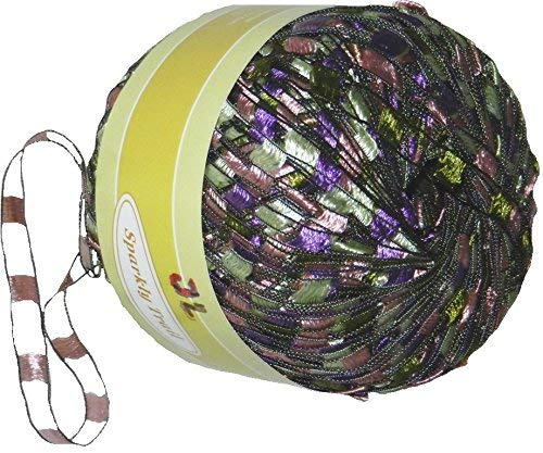 Sparkly Trail Ladder Trellis Yarn - 731 Wide Ladder Yarn for Knitting, Crochet & DIY Crafts - Perfect for Scarves, Blankets & Home Decor Projects