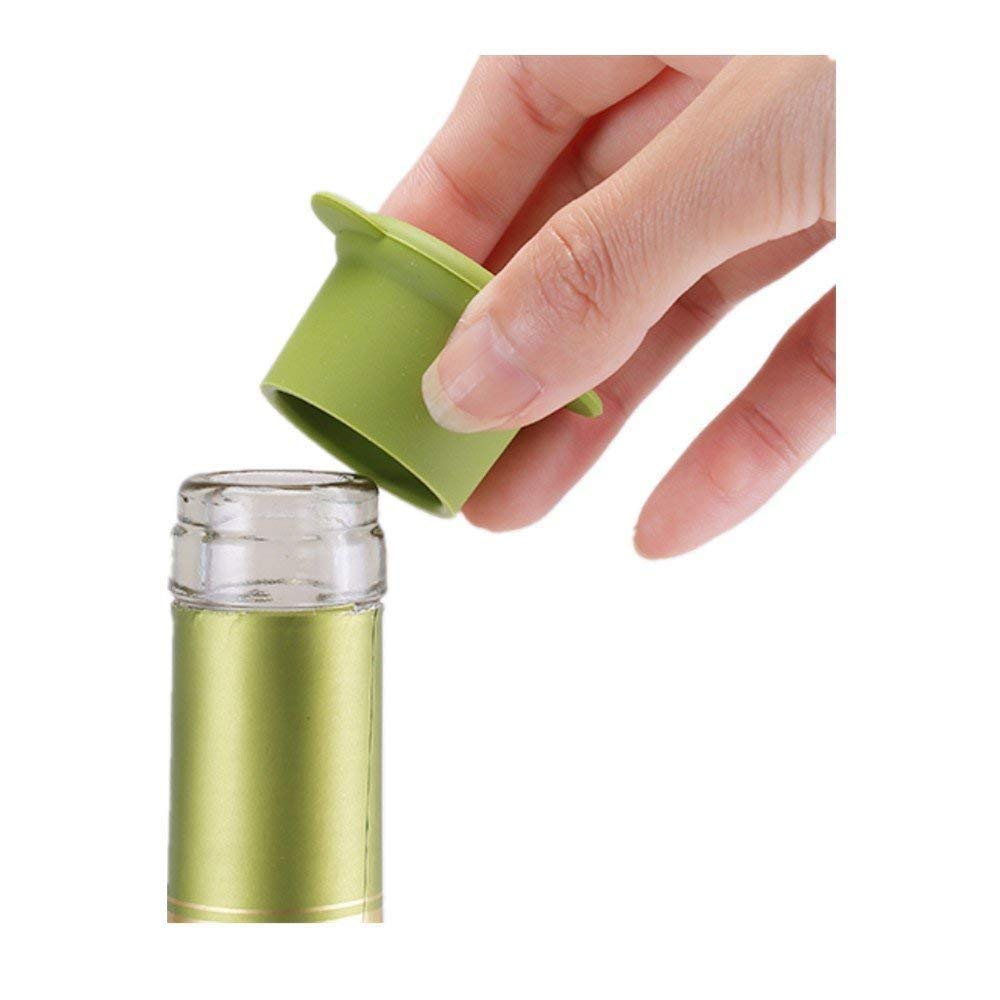 Premium Silicone Wine Stoppers - 5-Pack Reusable, Unbreakable Wine Bottle Sealer Covers with Air-Tight Seal - Keep Wine Fresh for Days - Perfect for Parties, Gifts & Home Bars