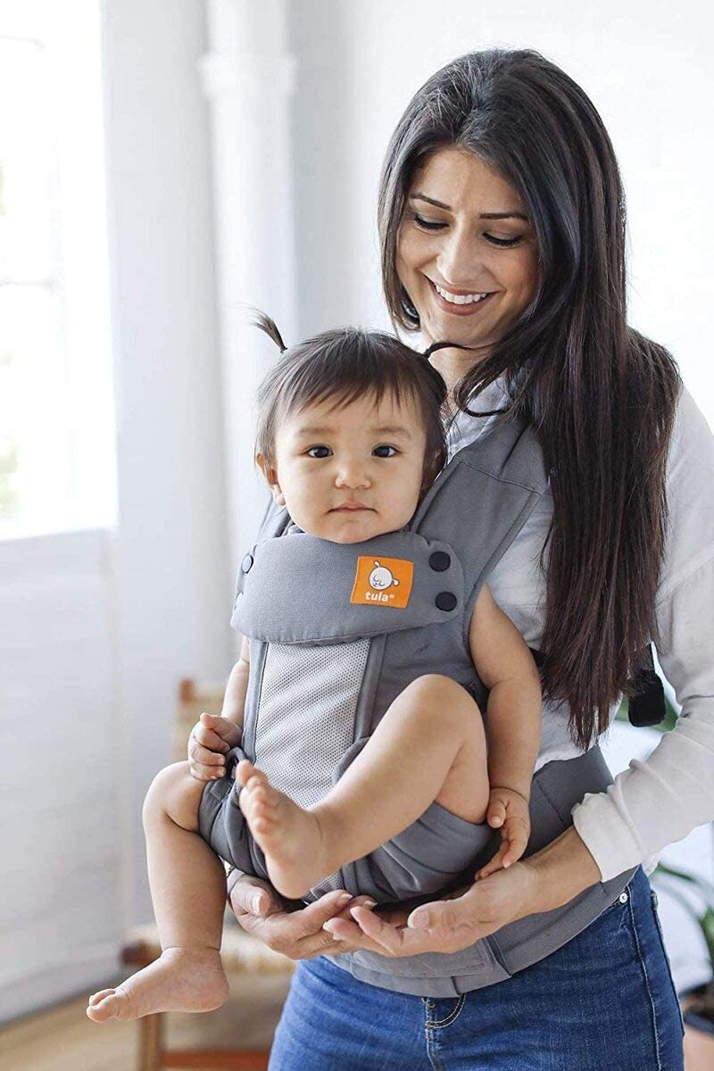 Tula Coast Explore Mesh Baby Carrier - Adjustable Newborn to Toddler Carrier (7-45 lbs) | Ergonomic Design with Multiple Carrying Positions | Perfect for Hiking, Travel & Daily Use (Coast Graphite)