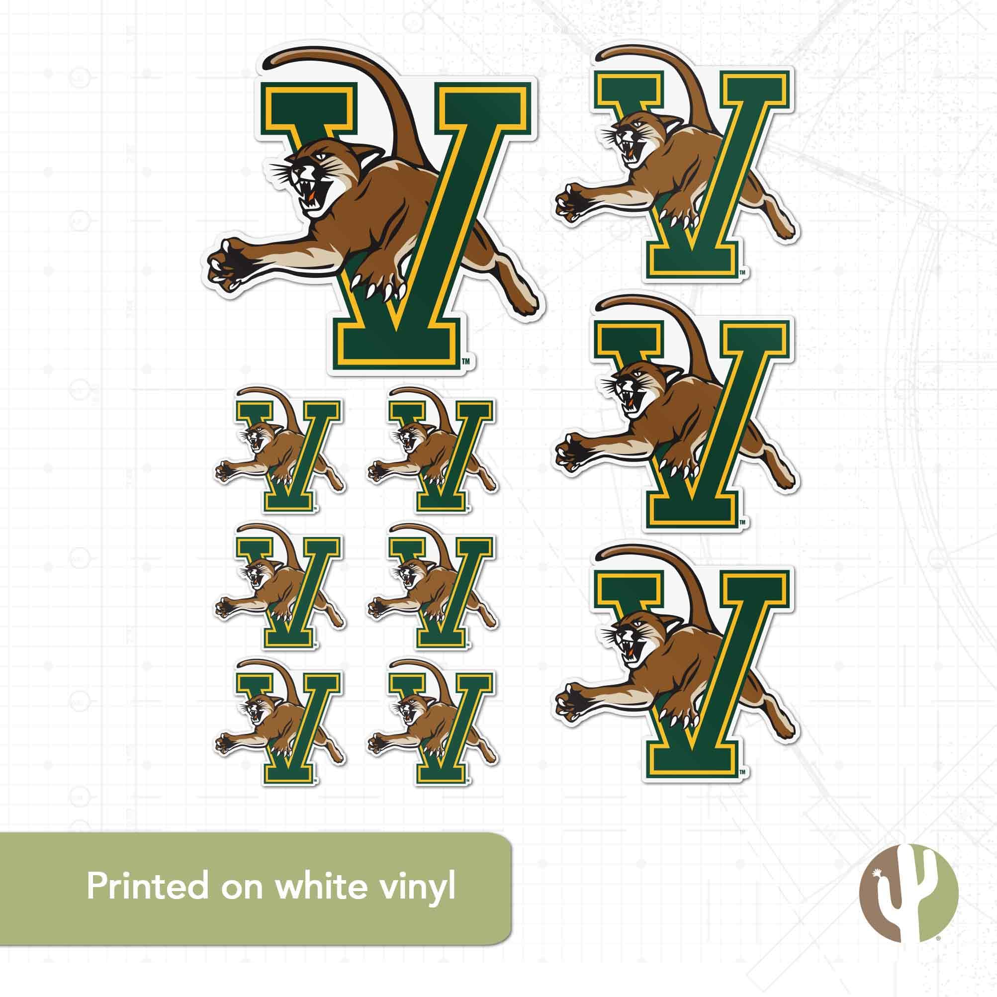 UVM Catamounts Vinyl Decal Sticker Set - Desert Cactus Design for Laptop, Water Bottle, Car & Scrapbook (13.43x10.98 Inch Sheet) - Perfect for University of Vermont Fans, School Spirit & College Dorm Decor