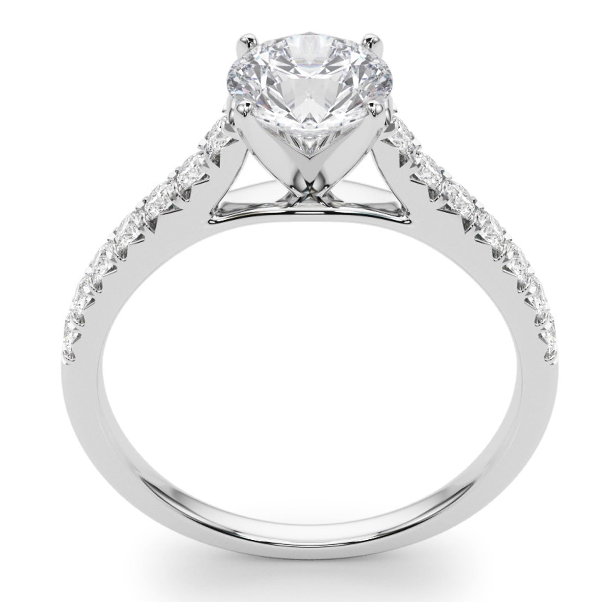 Moissanite Engagement Ring - 3.50 Carat Round Solitaire Diamond Alternative for Women | Wedding, Proposal, Anniversary Gift