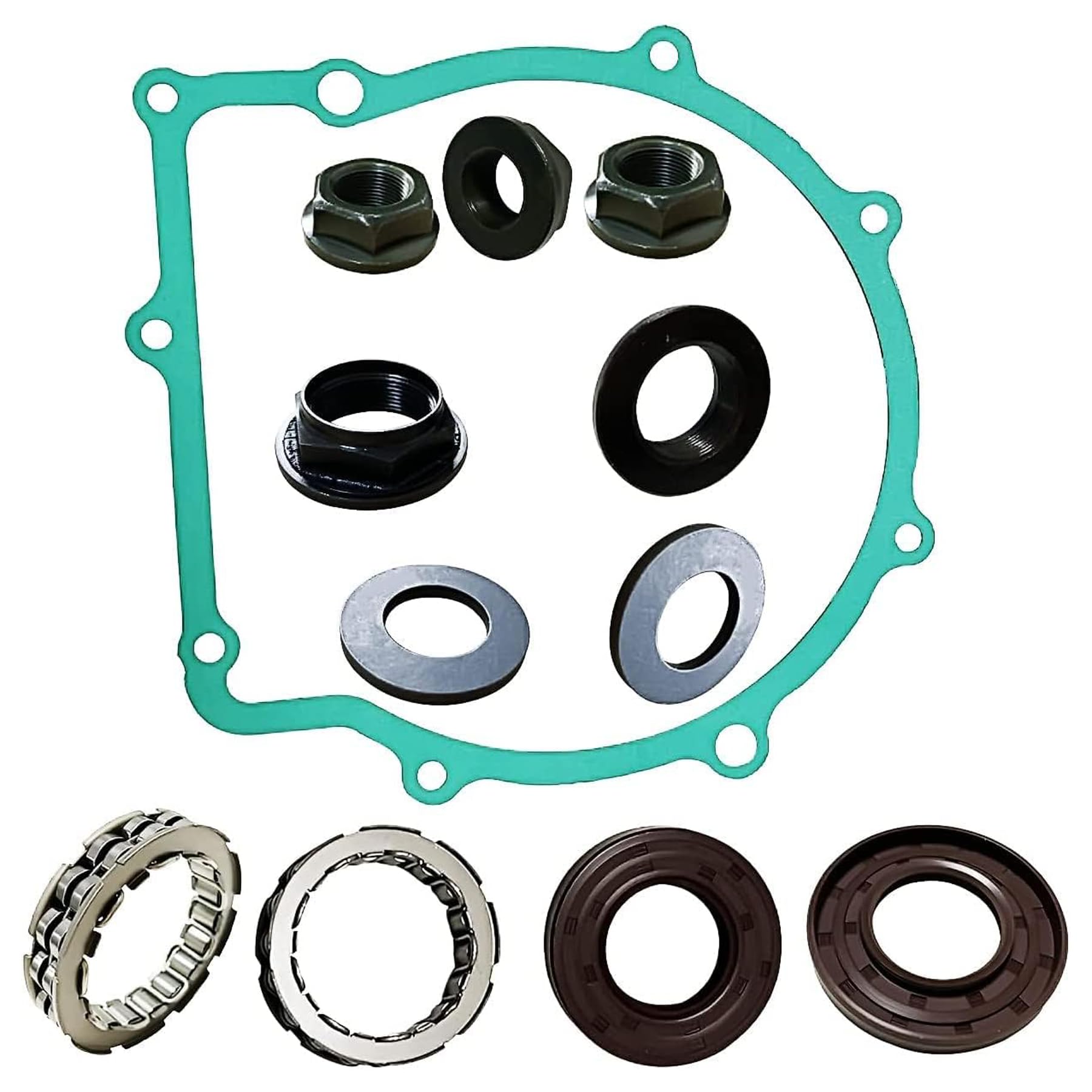 Yamaha Grizzly 700 Wet Clutch Shoe Kit Assembly Replacement 2007-2015 - Primary Sheave, Clutch Carrier, Housing, Oneway, Gasket & Oil Seal Nuts - Perfect for ATV Clutch Repair & Maintenance