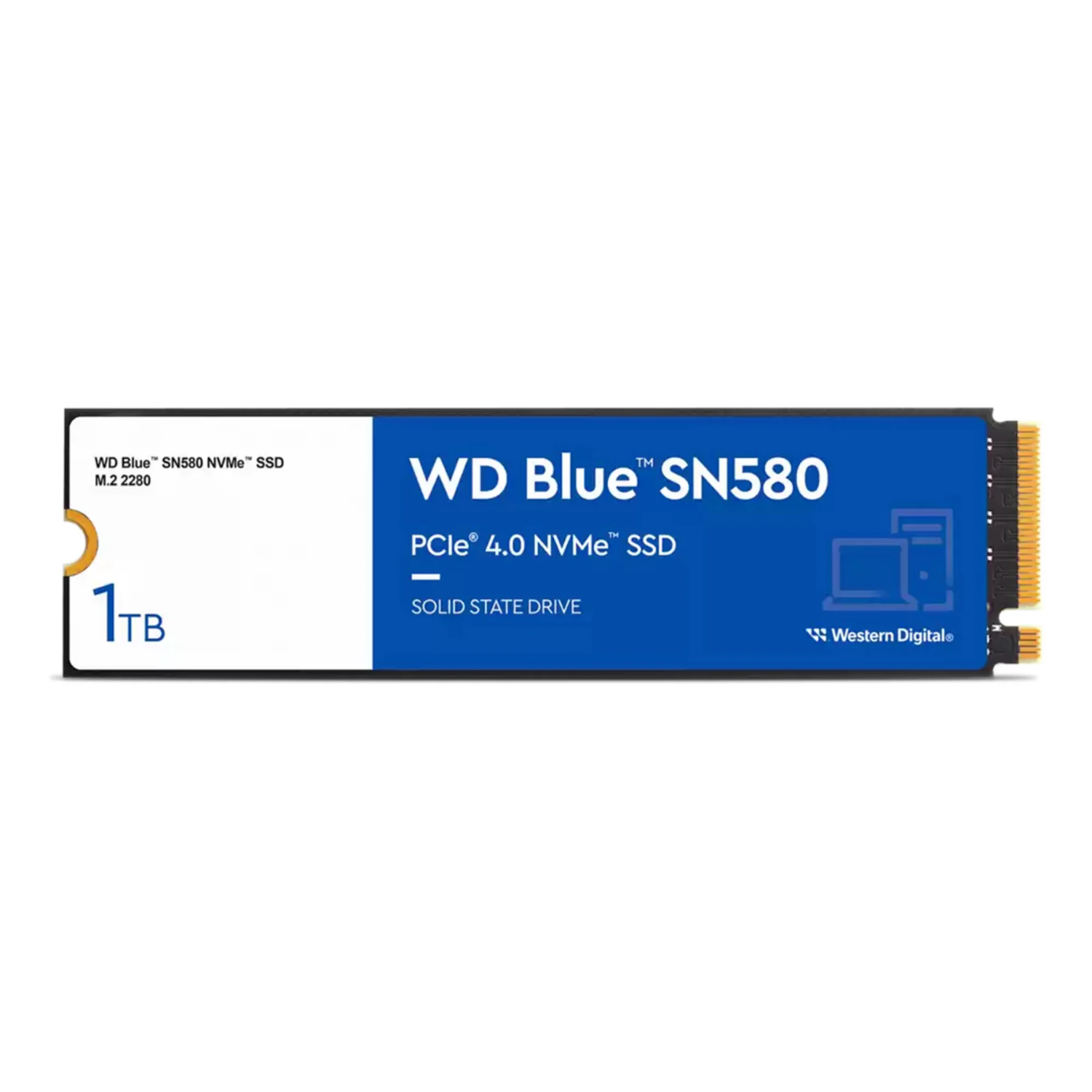 WD Blue SN580 1TB NVMe PCIe 4.0 x4 M.2 2280 Internal SSD - High-Speed Storage for Gaming, Video Editing & PC Upgrades | Fast Boot & Load Times for Laptops & Desktops