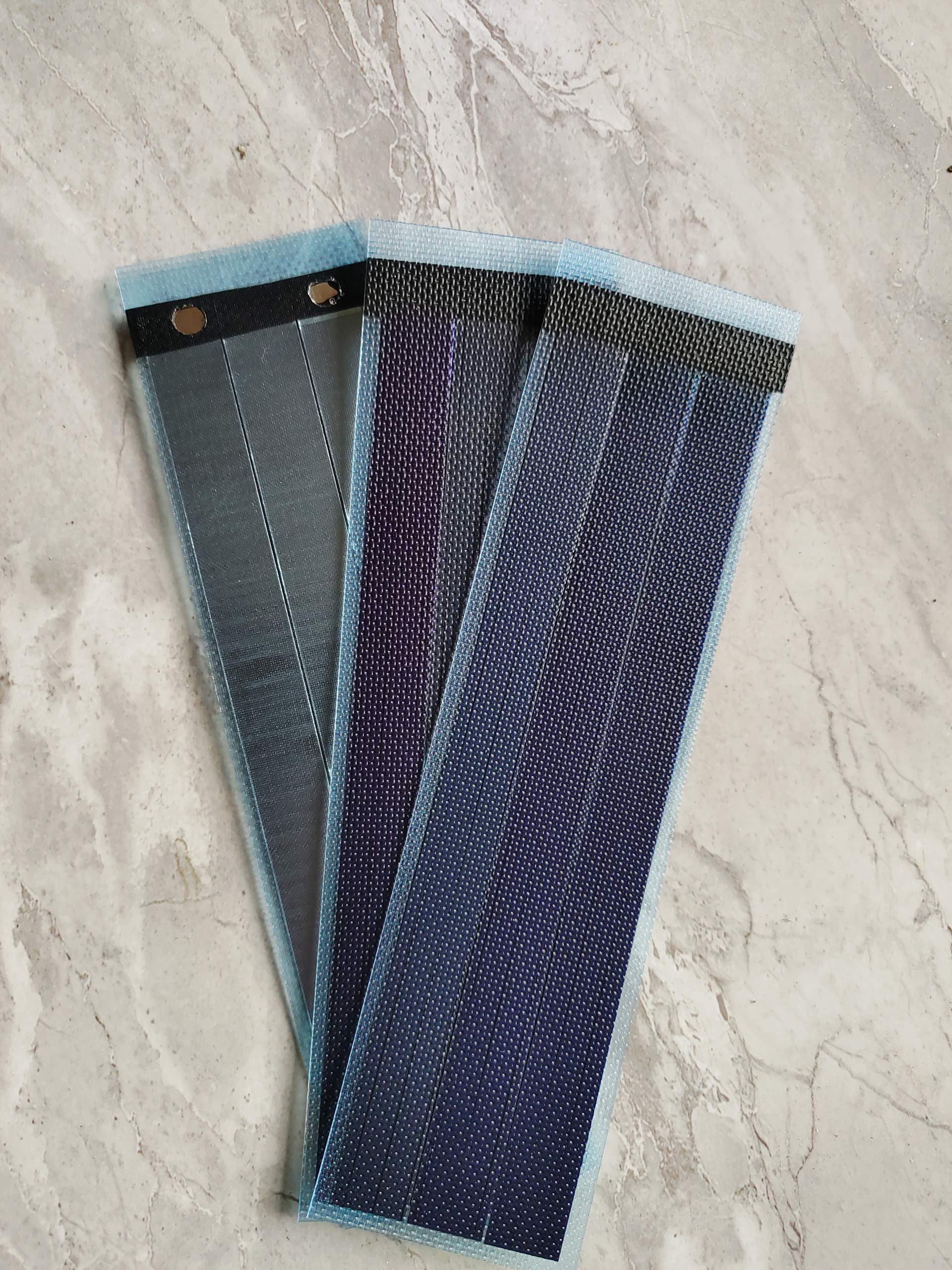 Flexible Thin-Film Roll-Up Solar Panel Charger - Portable Bendable Amorphous Solar Cell for DIY Science Projects, Wireless Charging & Battery Trickle Charging (Blue) - Perfect for Camping, Hiking, RV & Outdoor Power Supply